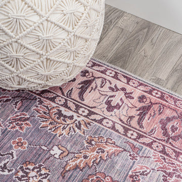 Victoria Ornate Persian All-over Washable Area Rug